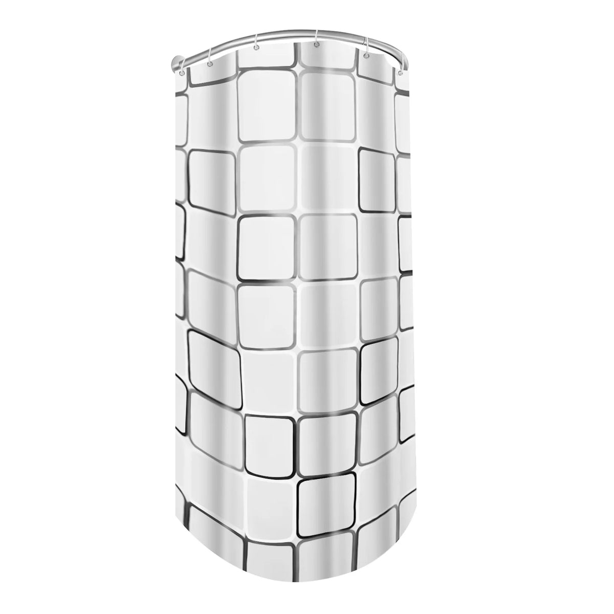 Adjustable Nondrill Stainless Steel Shower Curtain Rod With Liner