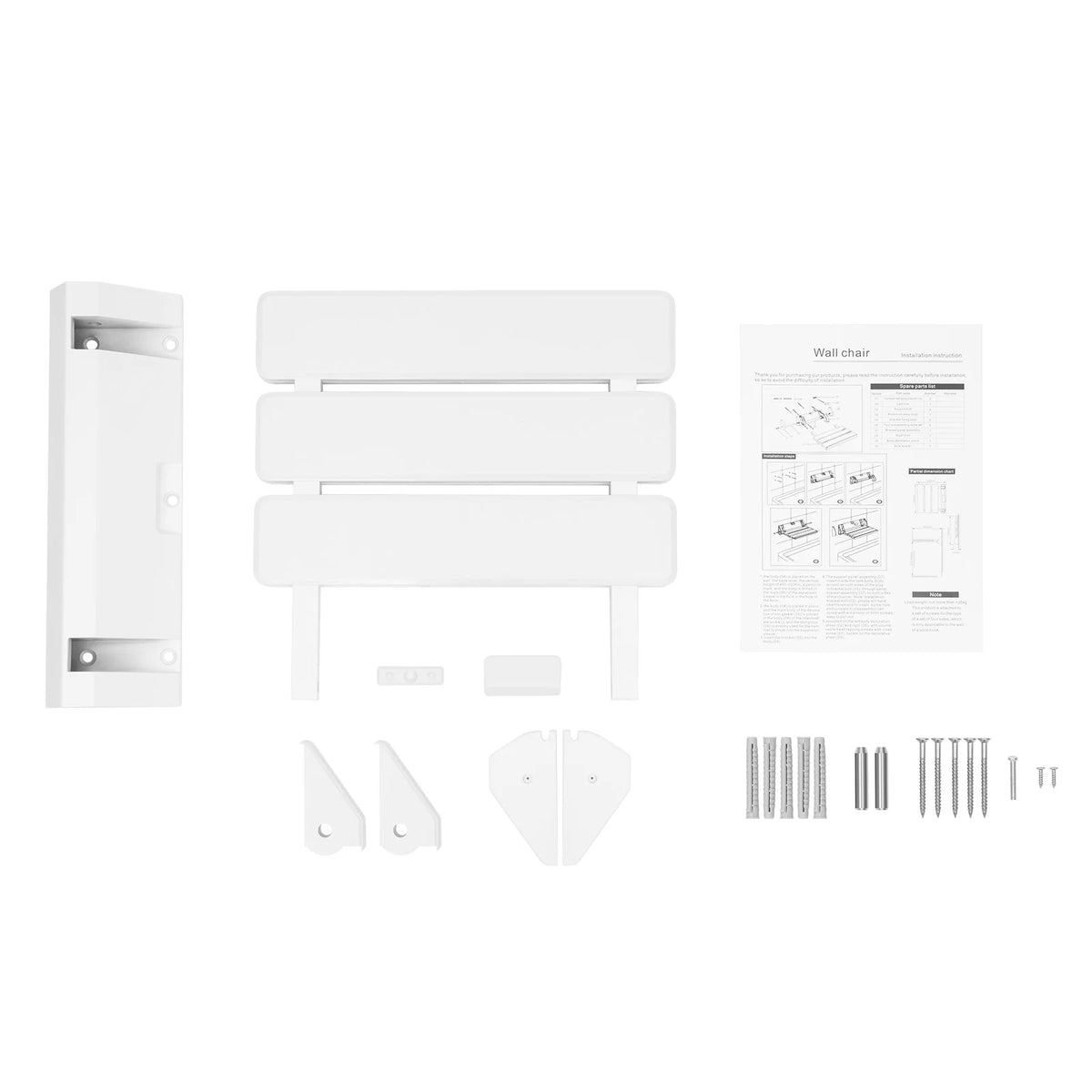 Aluminum Alloy Wall Mounted Folding Shower Bench Seat