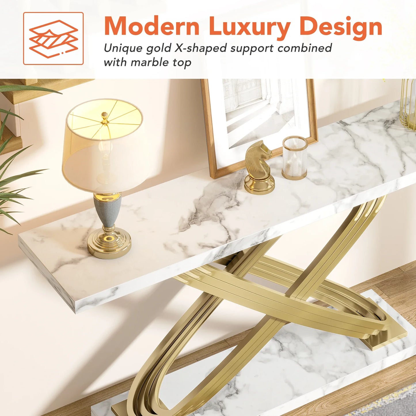 Tribesigns Modern Console Table for Home Entryway Display
