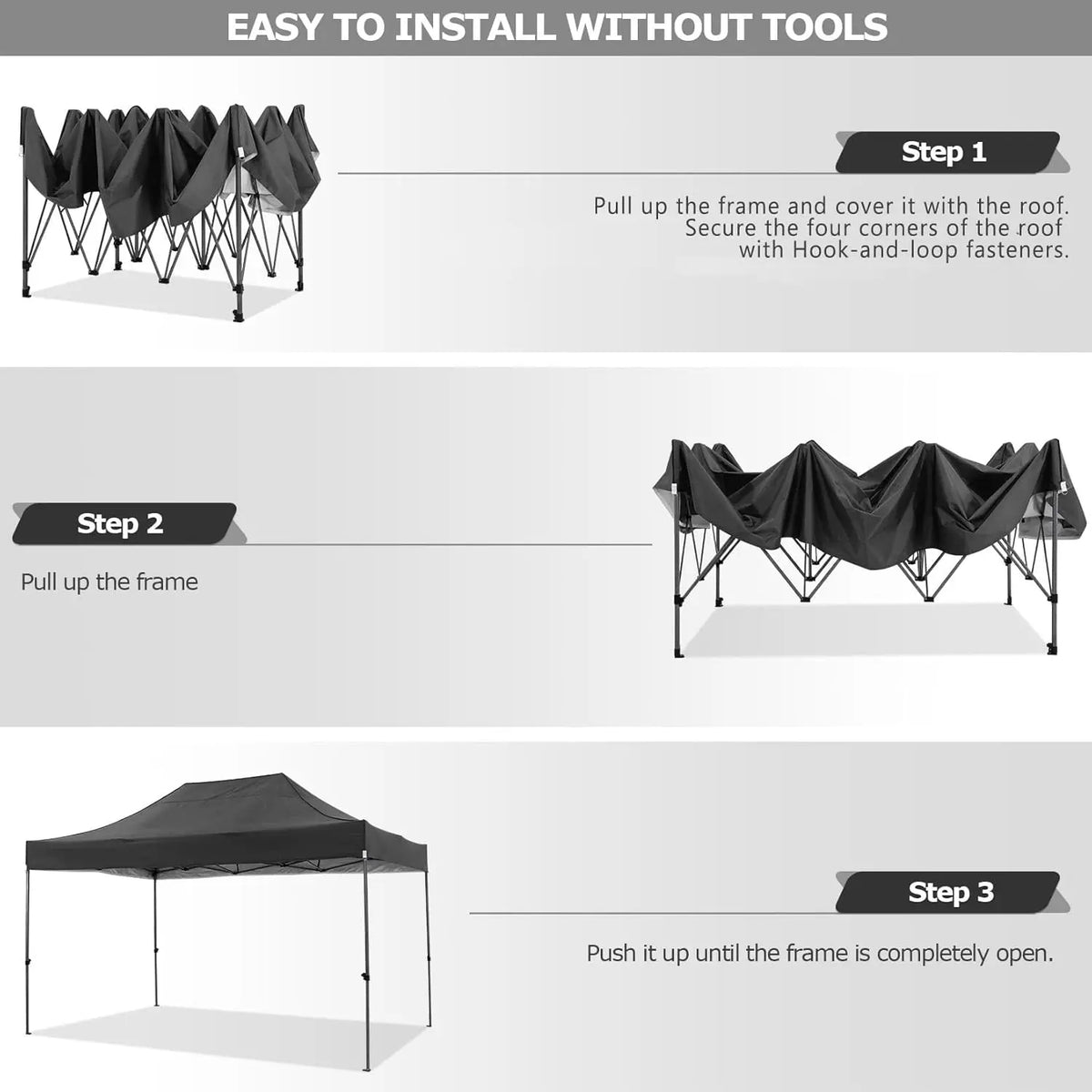 Cobizi Commercial Heavy Duty Pop Up Canopy Tent With Sidewalls