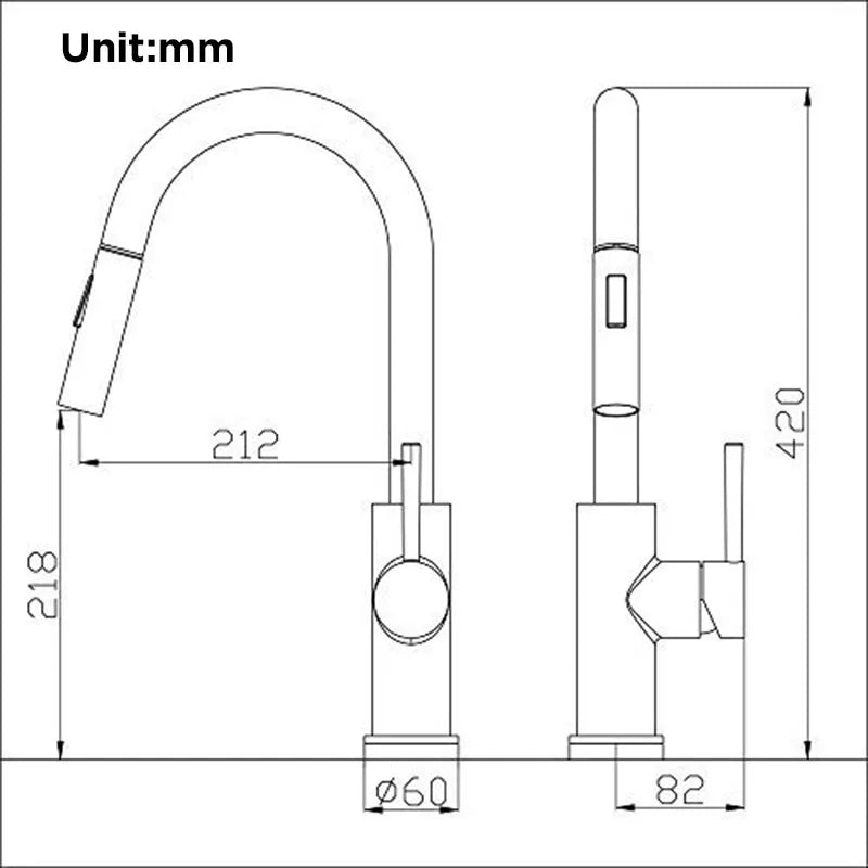 MYQualife Pull Out Sensor Kitchen Faucet With Touch Control