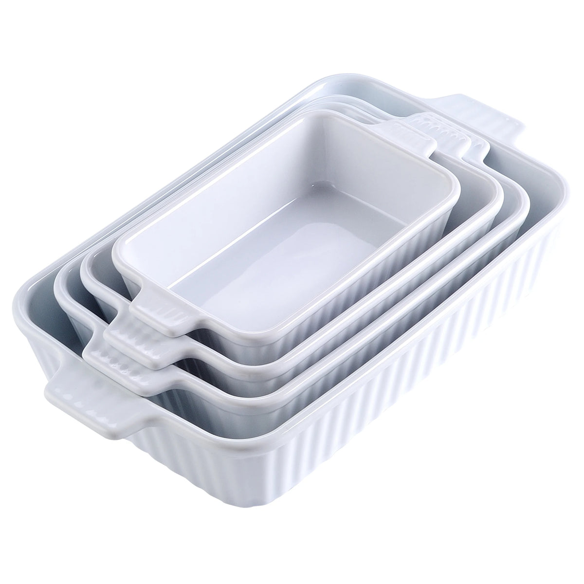 Malacasa 4 Piece Ceramic Baking Dish Plate Set