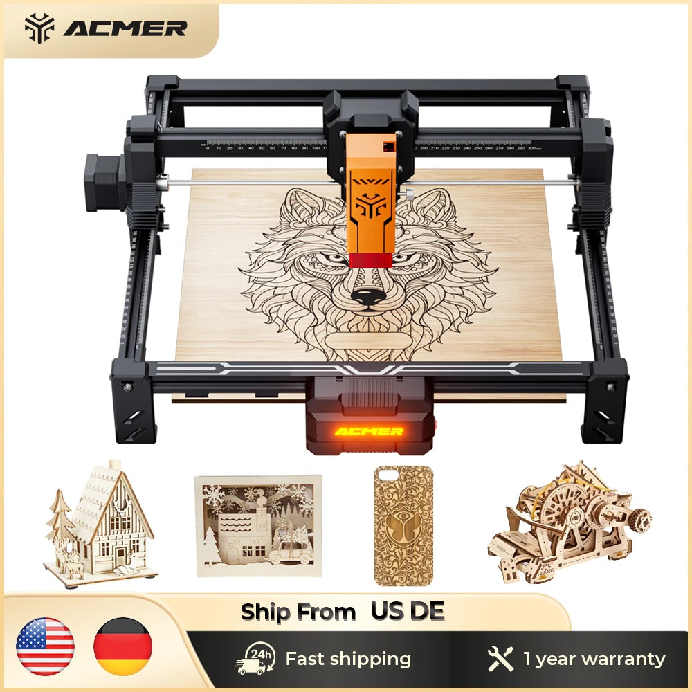 Acmer S2 12W Laser Engraver Upgradable DIY Cutting Machine