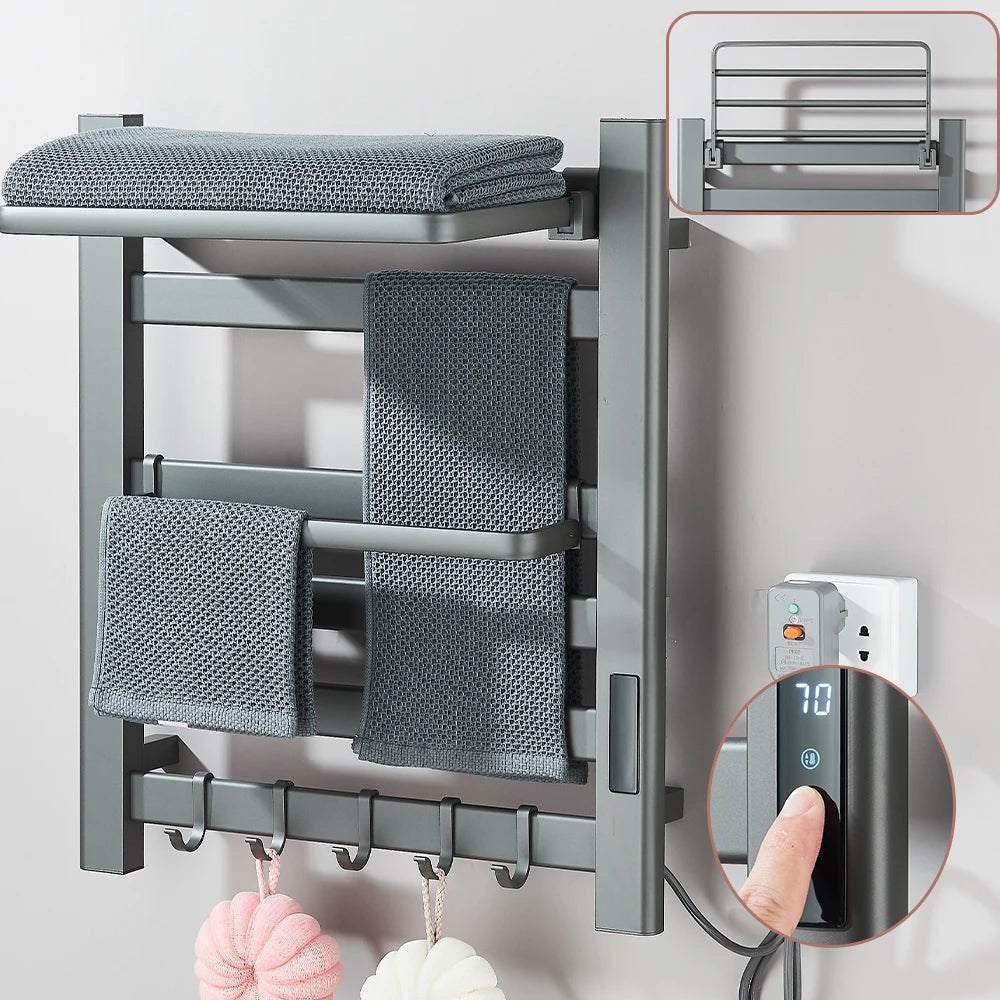 Onyzpily Digital Touch Thermostatic Heated Towel Rack