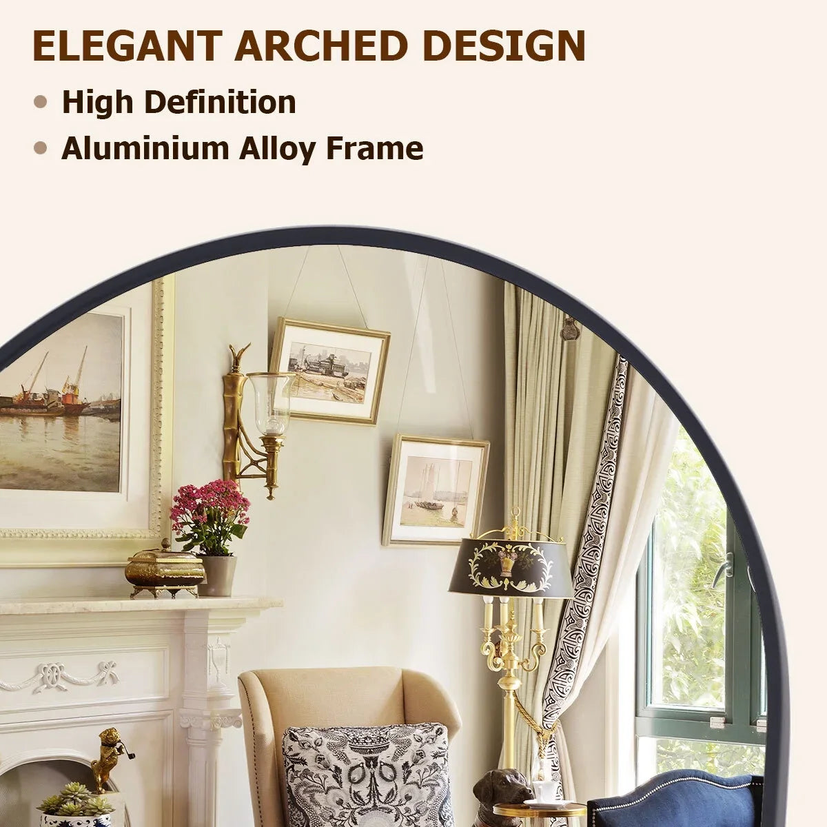 Arched Full Length Mirror For Free Standing Home Decor