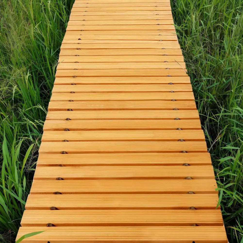 Wooden Garden Pathway Roll Outdoor Walkway Mat Patio