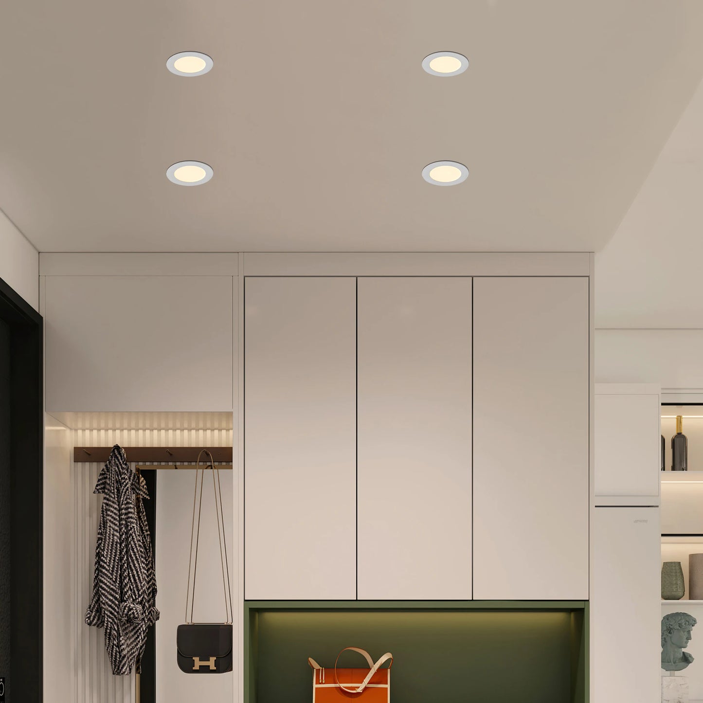 Arlgsite 12-Piece Dimmable Recessed Downlight Ceiling Light With Junction Box