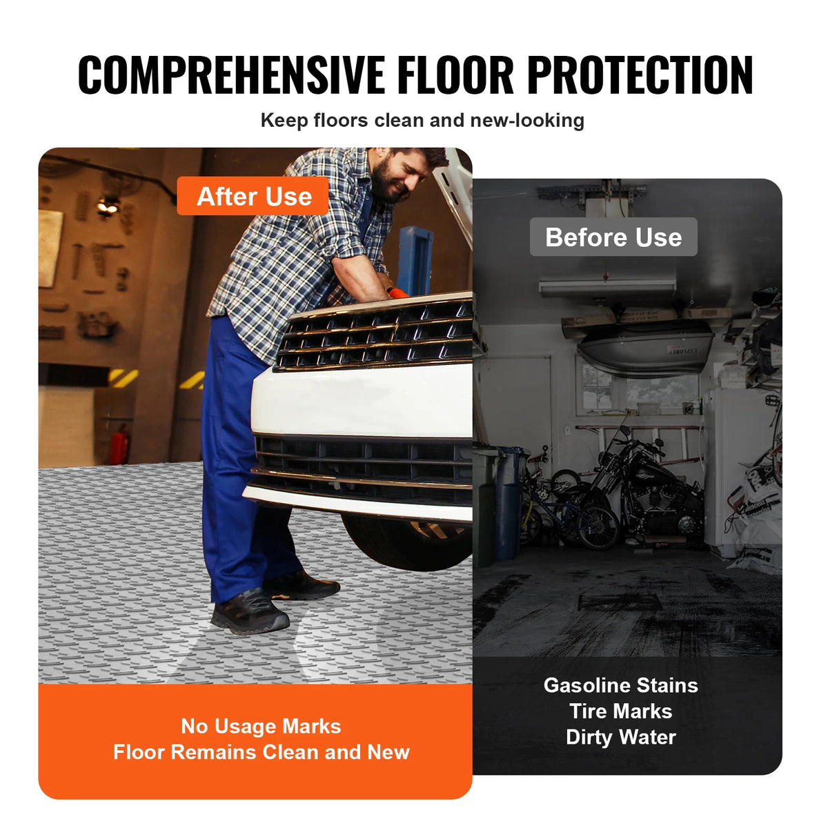 SucceBuy Interlocking Garage Tiles Non-Slip Floor Covering