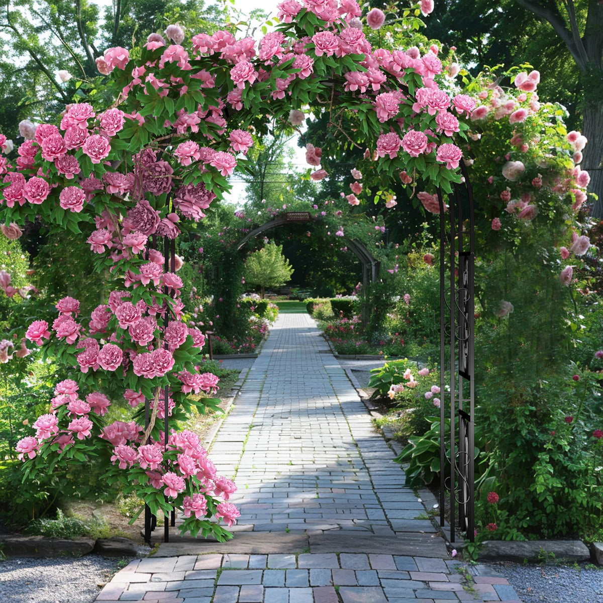 Heavy Duty Metal Garden Arbor Trellis for Climbing Plants