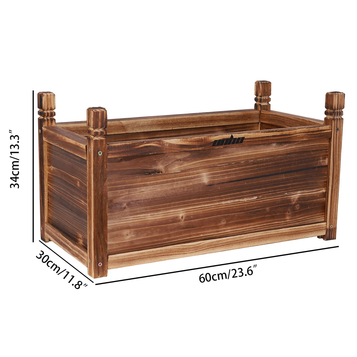 Sturdy Wooden Raised Flower Bed For Indoor Outdoor Vegetable Herb Planting