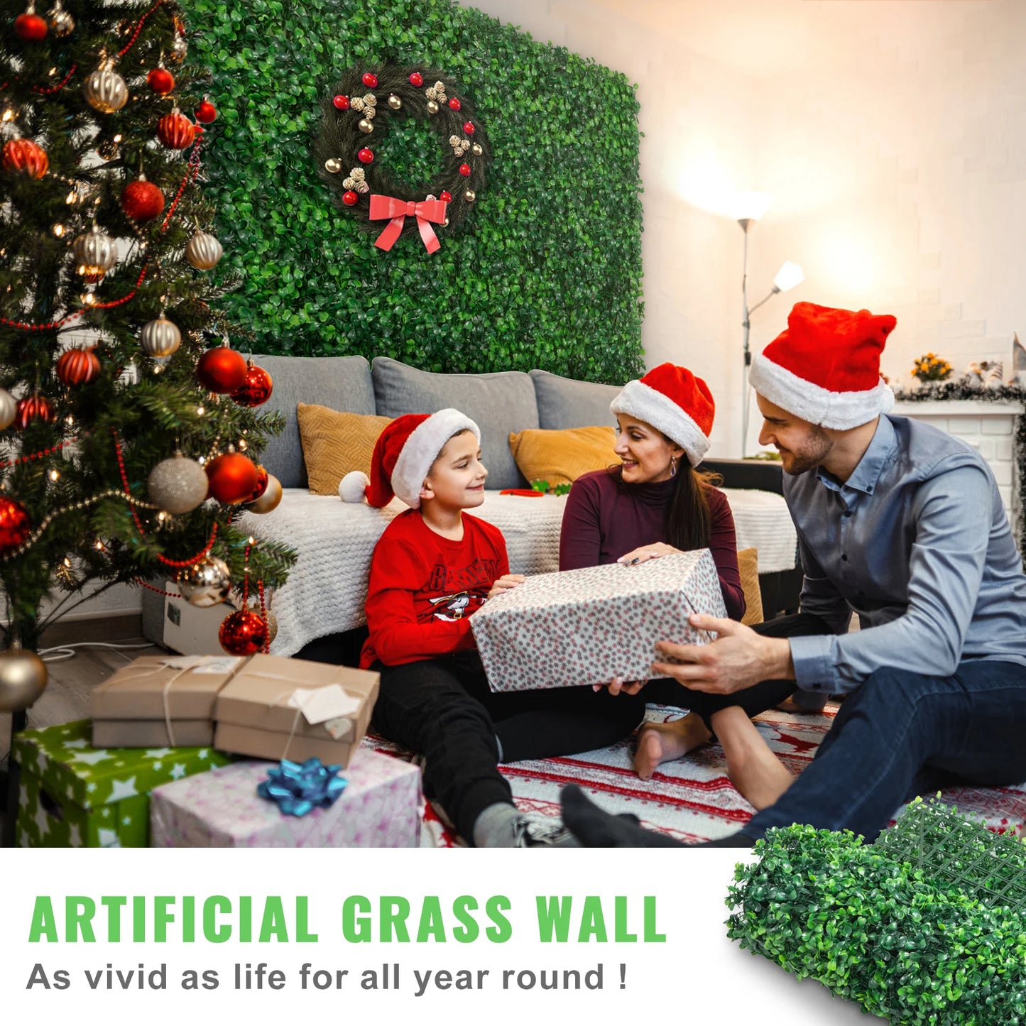 SucceBuy Artificial Boxwood Wall Panels