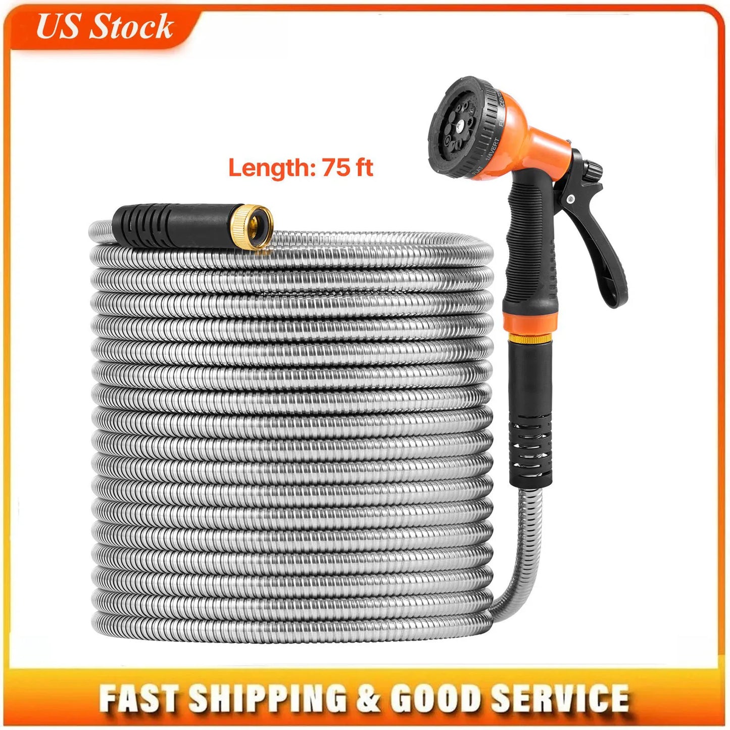 Heavy Duty Metal Garden Hose For Durable Outdoor Yard Watering