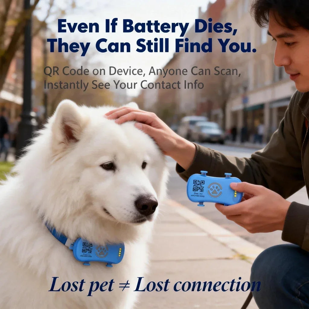 Wanwaytech 4G WiFi GPS Pet Tracker With Anti-Lost Locator
