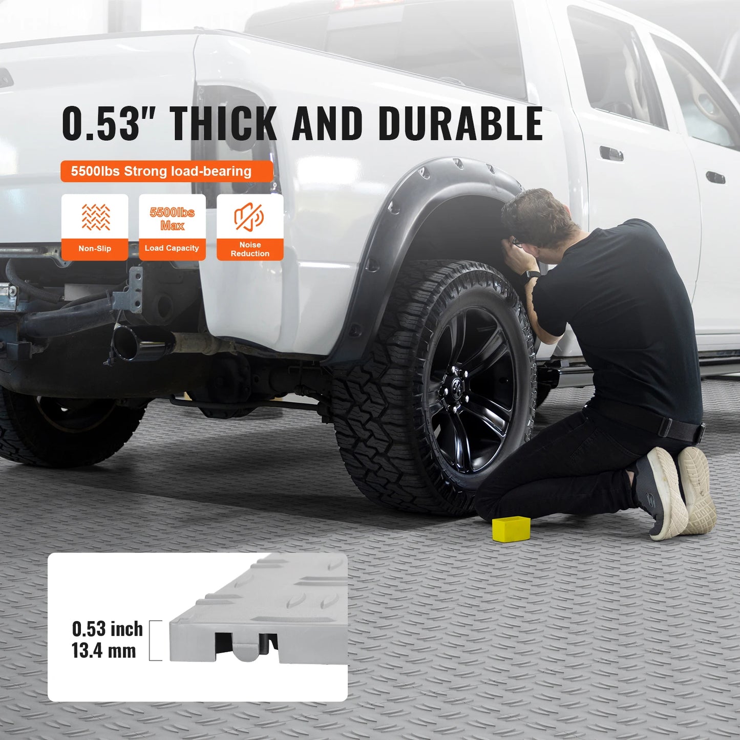 SucceBuy Interlocking Garage Tiles Non-Slip Floor Covering
