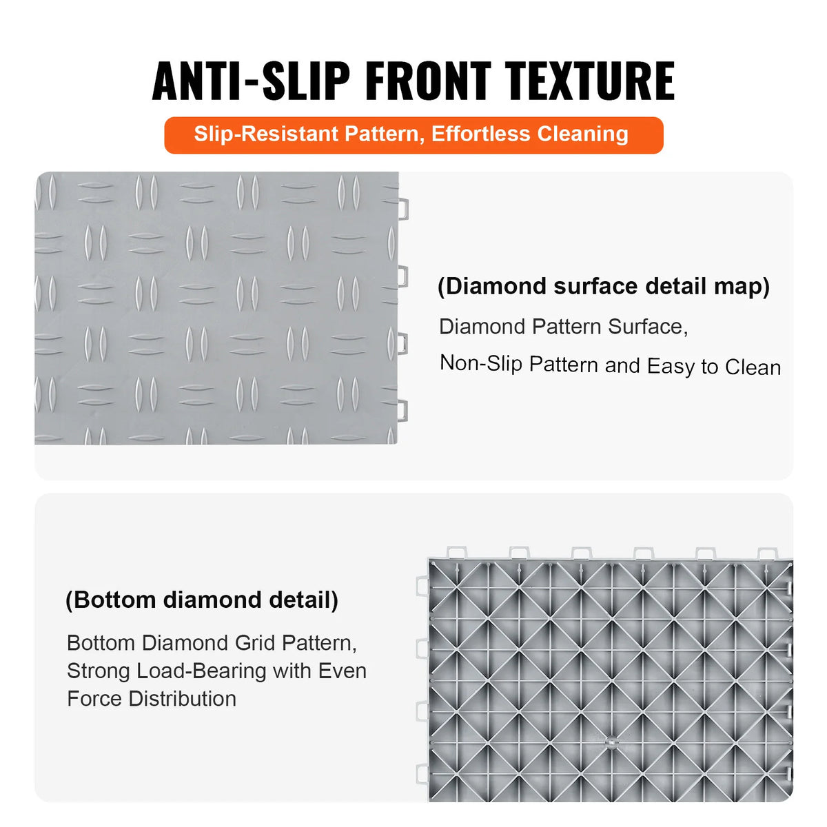 SucceBuy Interlocking Garage Tiles Non-Slip Floor Covering