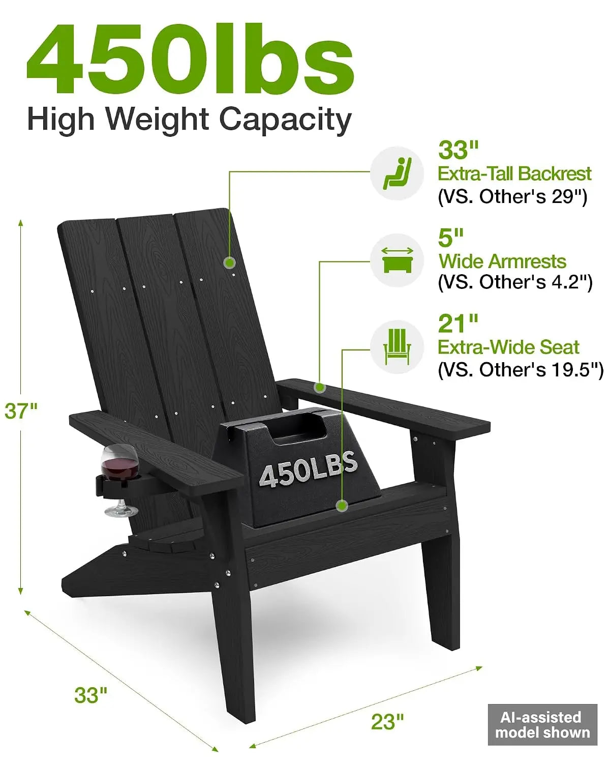 Modern Plastic Adirondack Chairs For Outdoor Garden Use