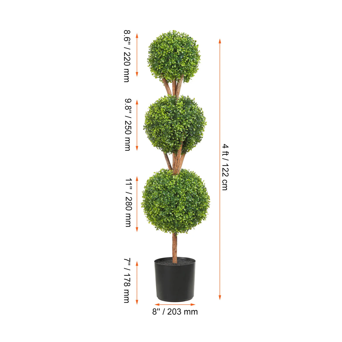 Artificial Boxwood Tower Topiary Spiral Decorative Plant