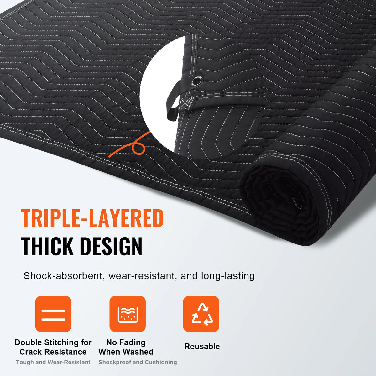 SucceBuy Acoustic Sound Dampening Blanket With Grommets For Home Studio