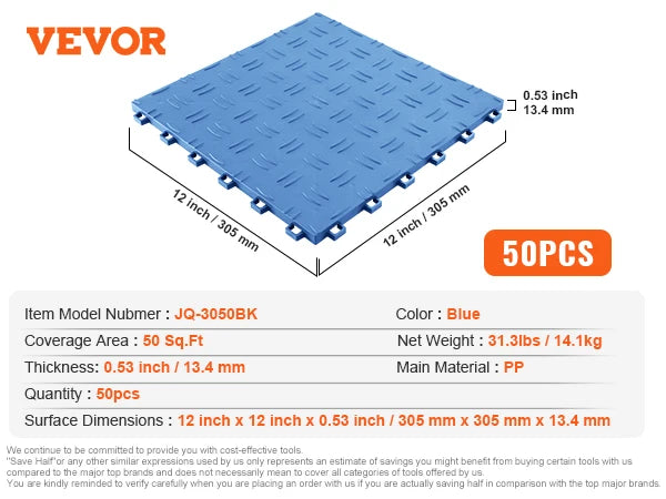SucceBuy Interlocking Garage Tiles Non-Slip Floor Covering