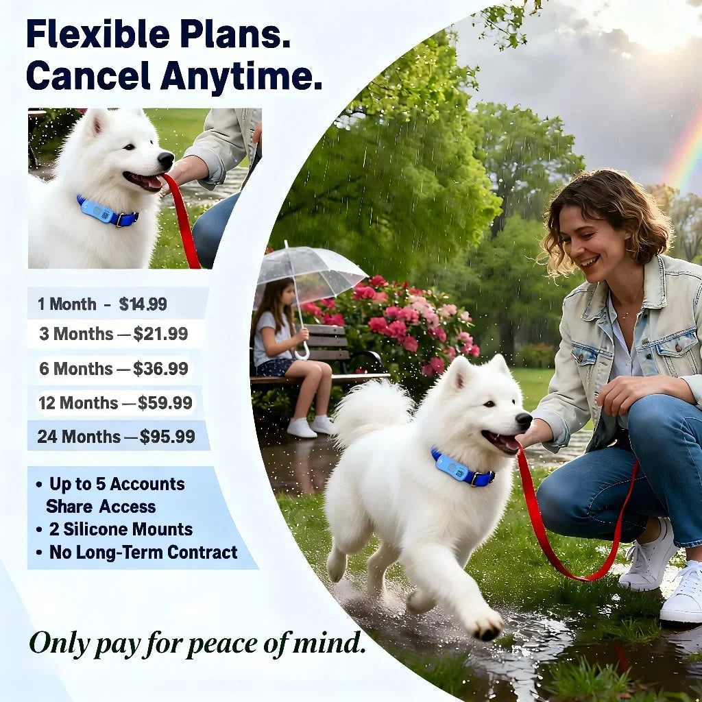 Wanwaytech 4G WiFi GPS Pet Tracker With Anti-Lost Locator