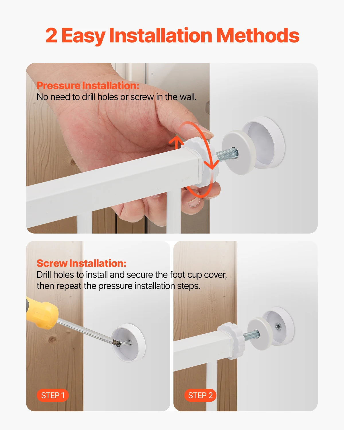SucceBuy Pressure Mount Baby And Dog Gate
