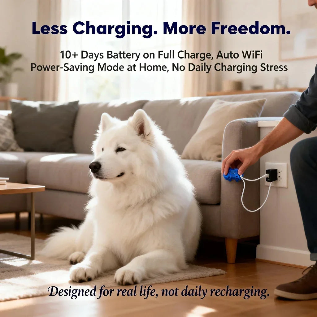 Wanwaytech 4G WiFi GPS Pet Tracker With Anti-Lost Locator