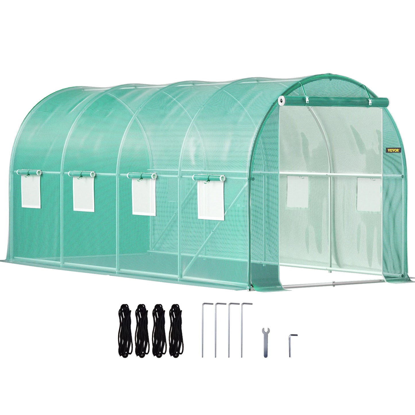 SucceBuy Walk In Tunnel Greenhouse Galvanized Frame Waterproof Cover