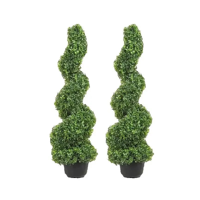 Artificial Boxwood Tower Topiary Spiral Decorative Plant