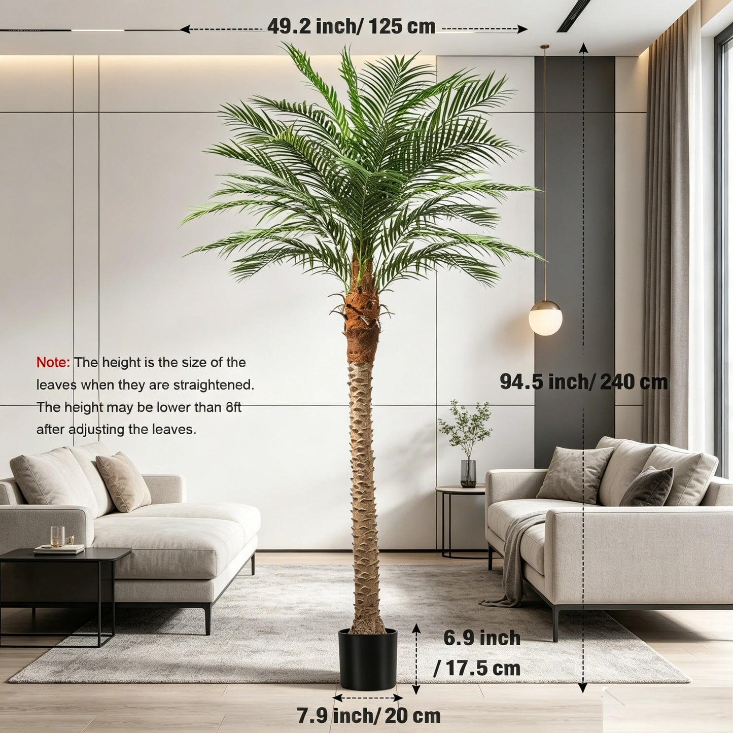 Olitree Artificial Golden Cane Palm Tree For Indoor Outdoor Decor