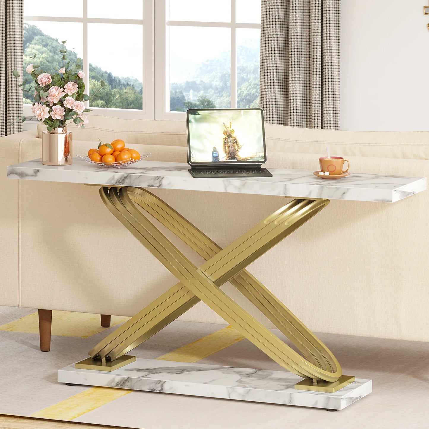 Tribesigns Modern Console Table for Home Entryway Display