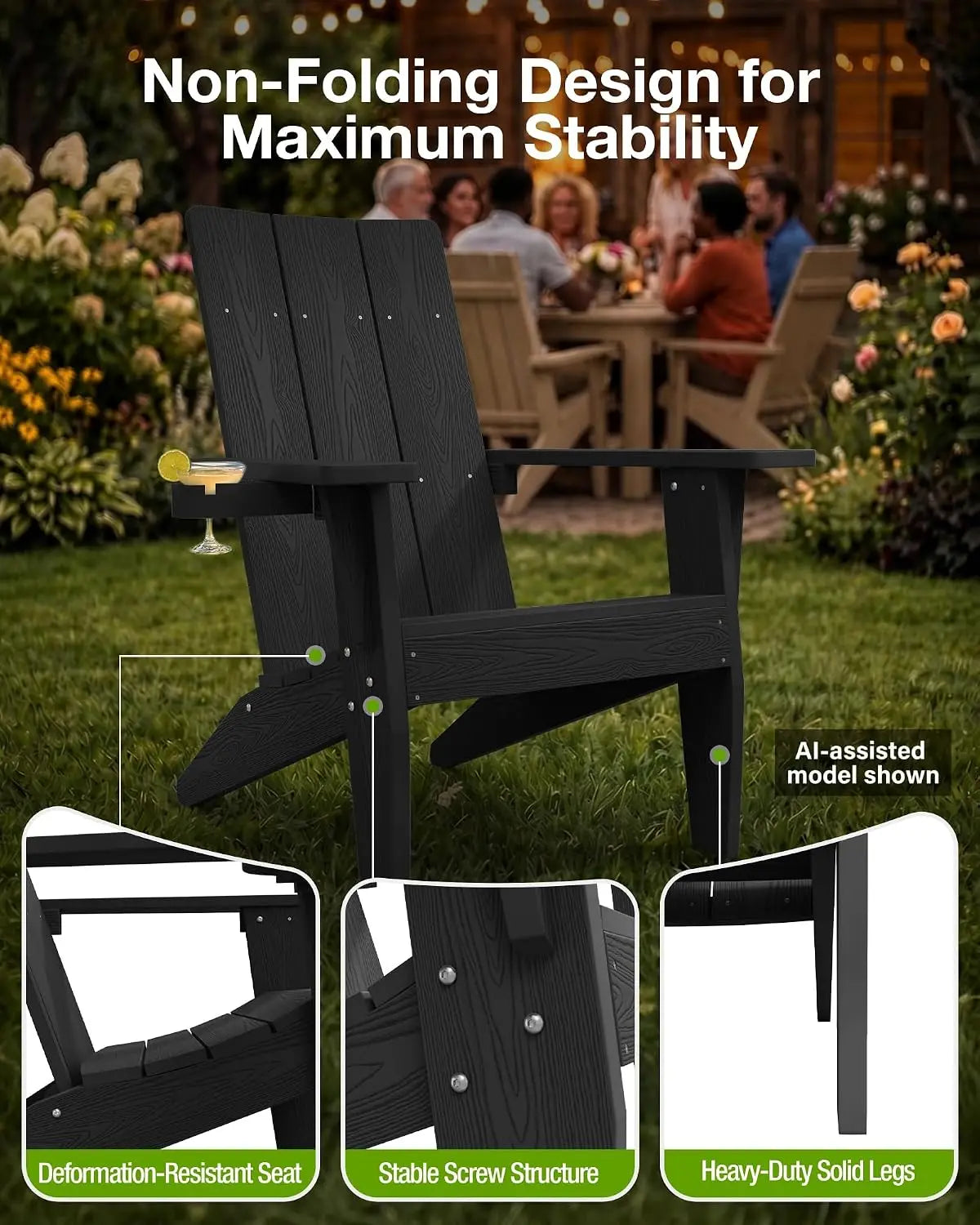 Modern Plastic Adirondack Chairs For Outdoor Garden Use