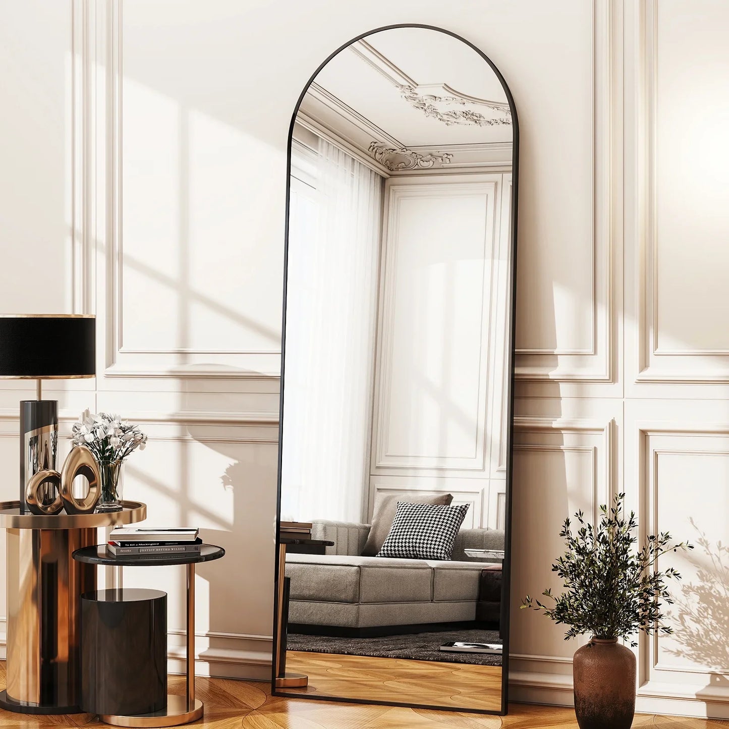 Arched Full Length Mirror For Free Standing Home Decor