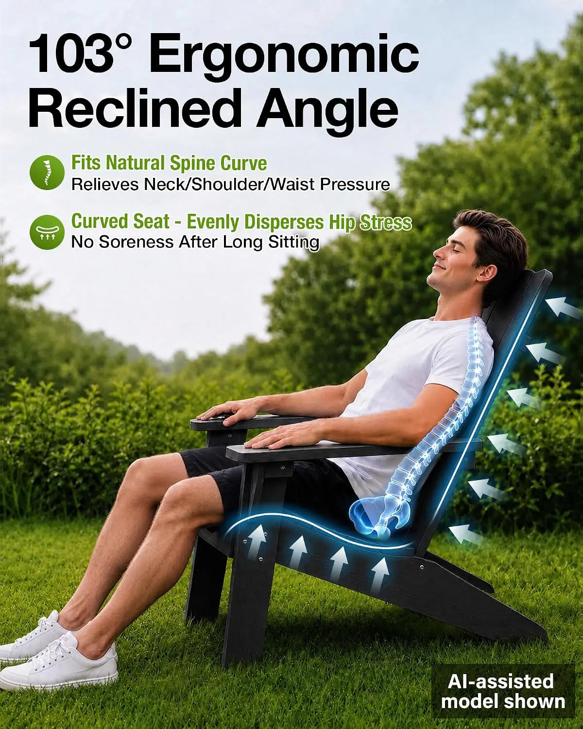 Modern Plastic Adirondack Chairs For Outdoor Garden Use