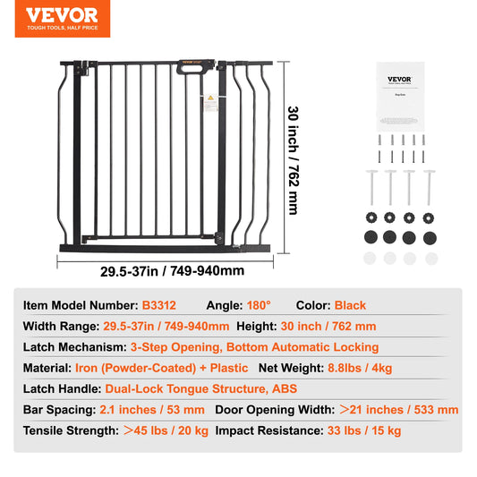 SucceBuy Stainless Steel Pressure Mount Baby And Pet Gate