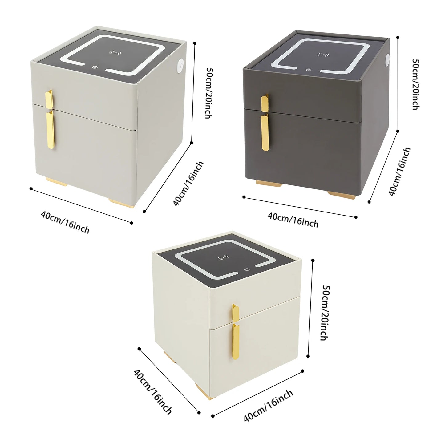 Bedside Charging Cabinet With Bluetooth Speaker And Wireless Charging