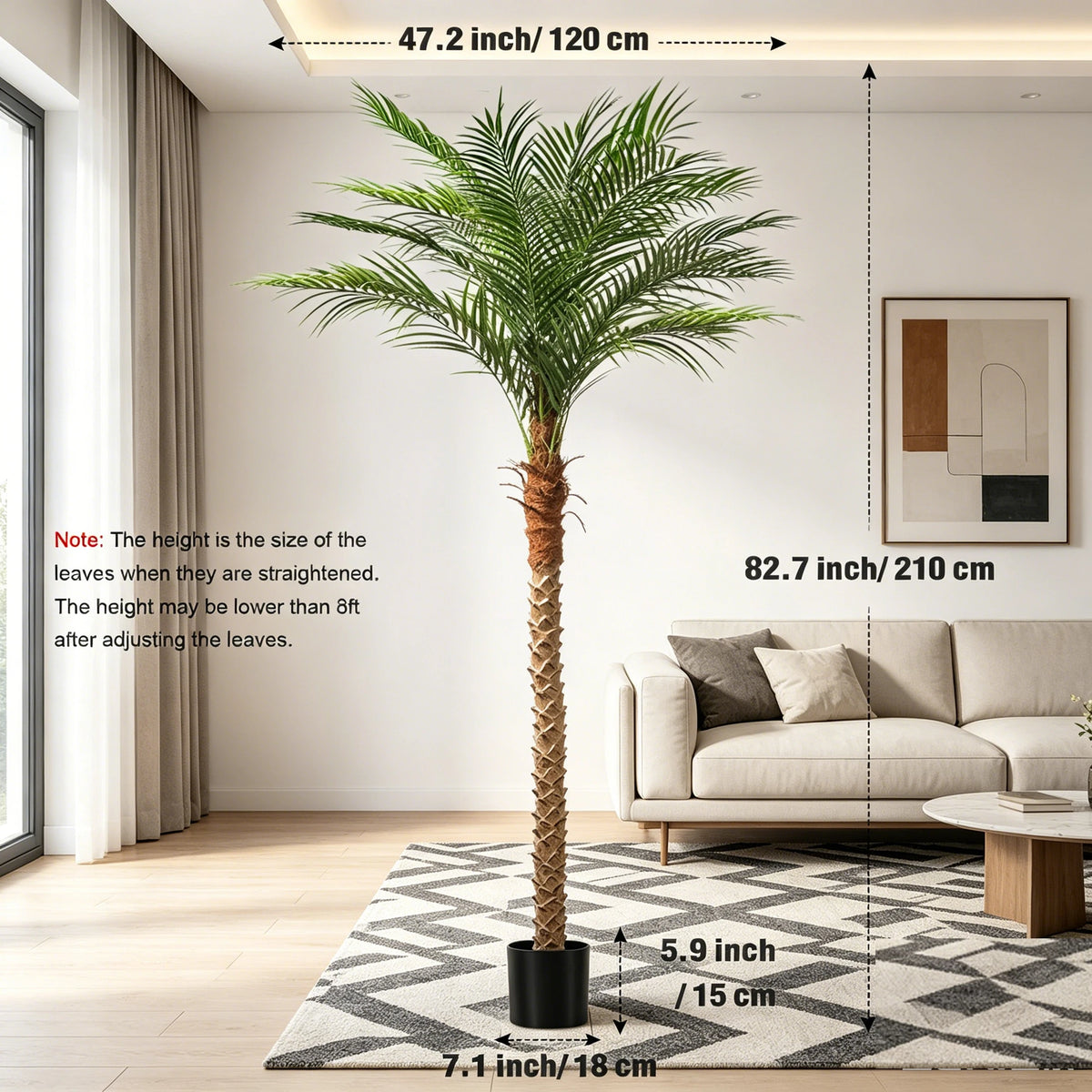 Olitree Artificial Golden Cane Palm Tree For Indoor Outdoor Decor