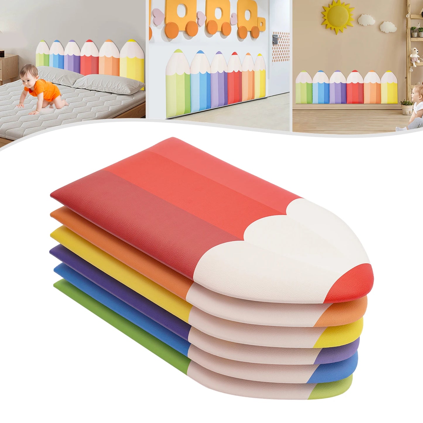 Anti-Collision Wall Protector Pencil Stickers Self-Adhesive Cushion Padding For Kids Rooms