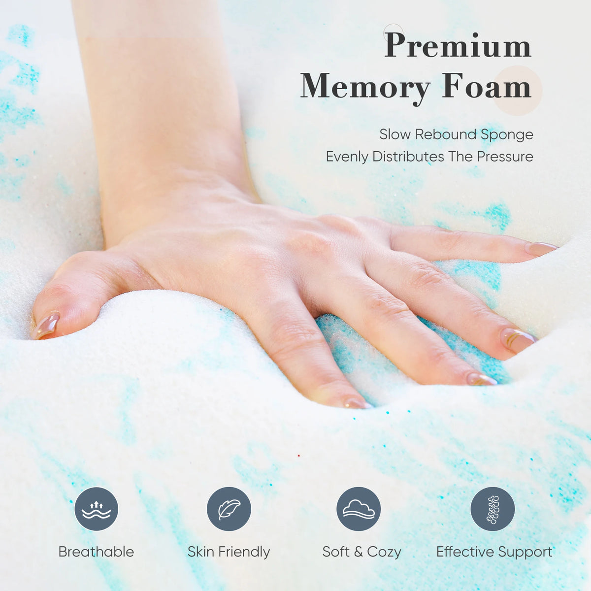 JHK 2 To 4 Inch Gel Memory Foam California King Mattress Topper
