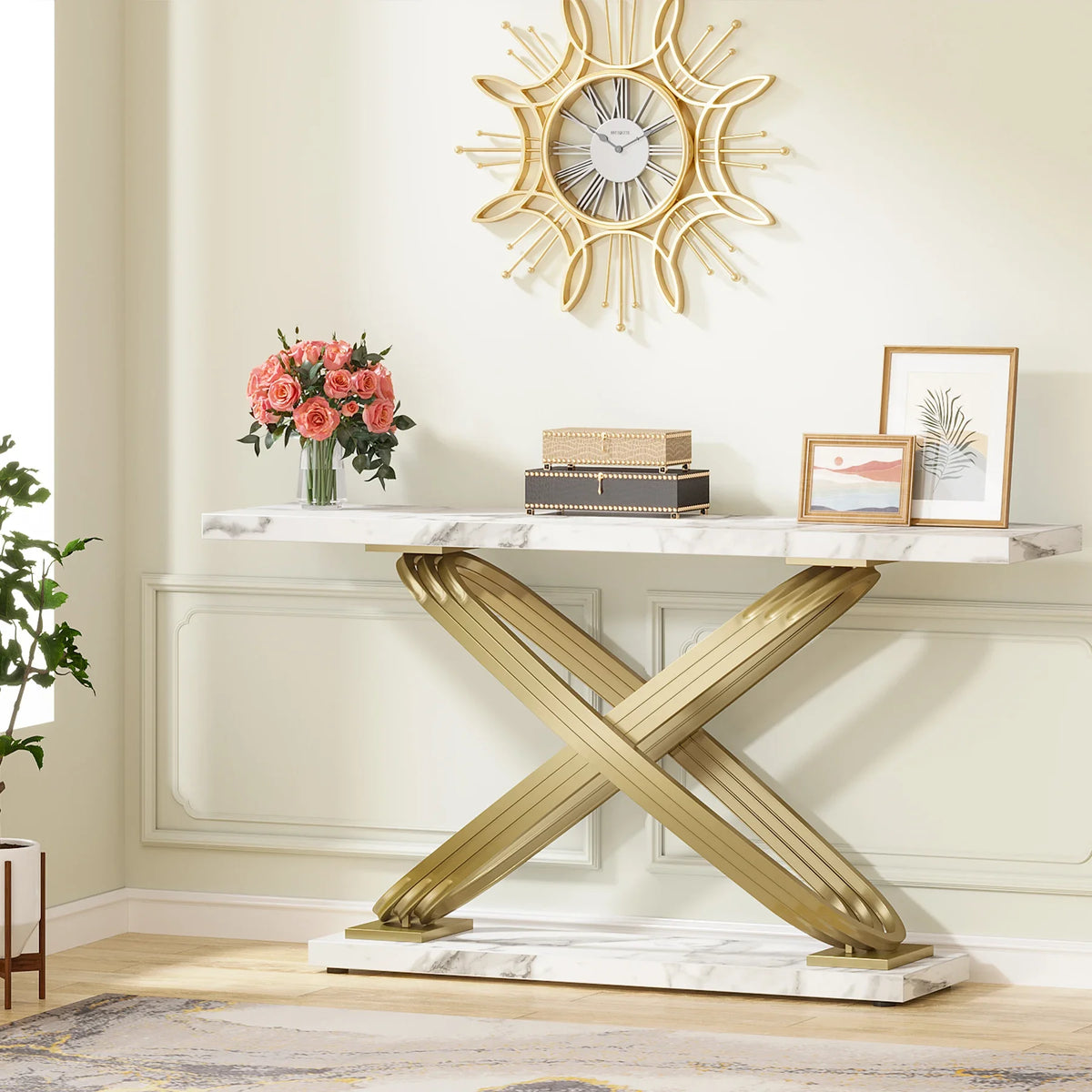 Tribesigns Modern Console Table for Home Entryway Display