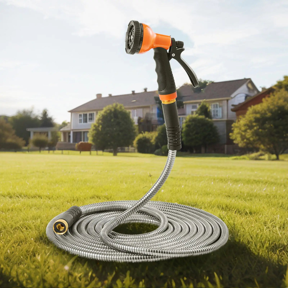 Heavy Duty Metal Garden Hose For Durable Outdoor Yard Watering