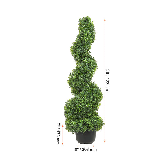 Artificial Boxwood Tower Topiary Spiral Decorative Plant
