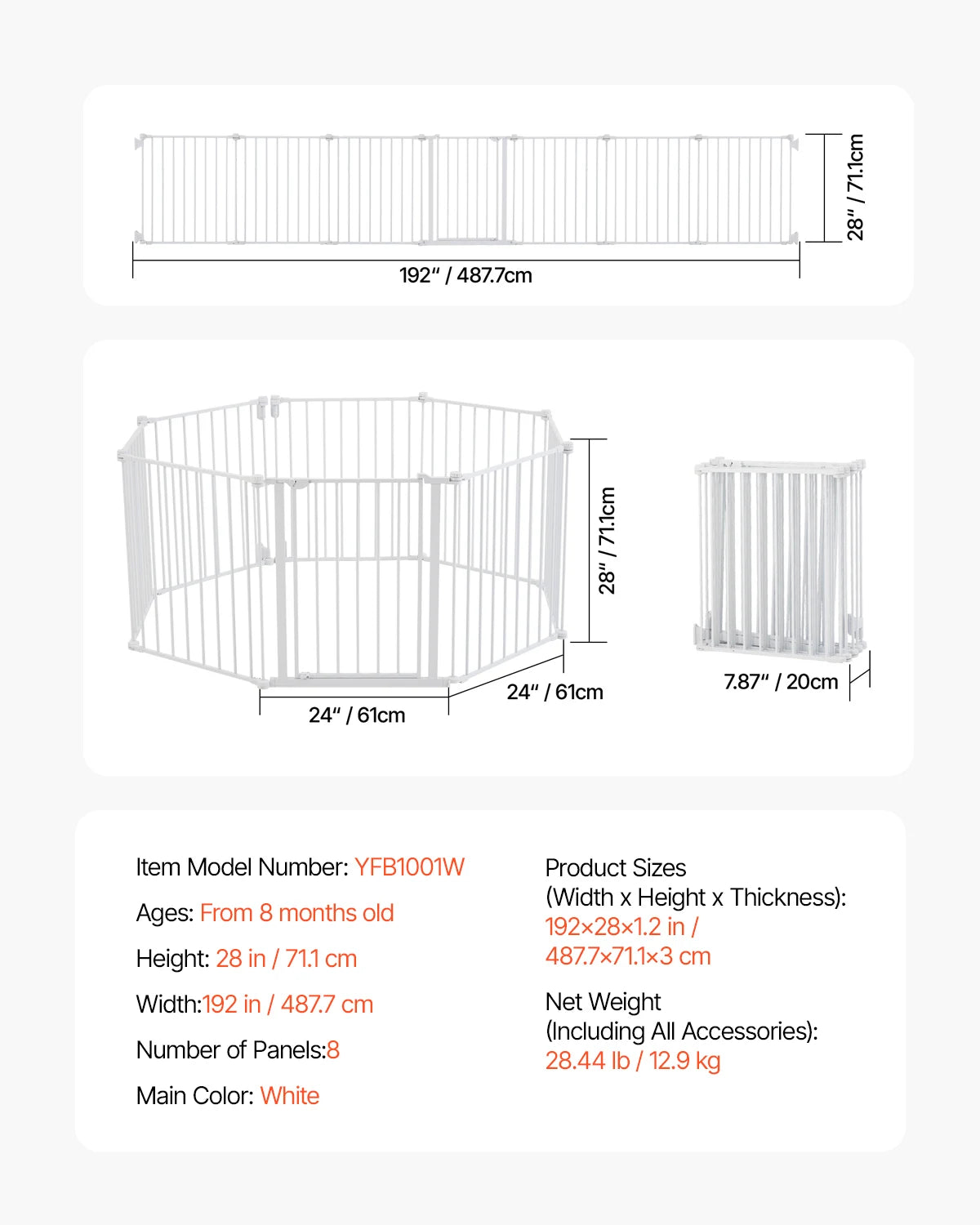 SucceBuy Stainless Steel Pressure Mount Baby And Pet Gate