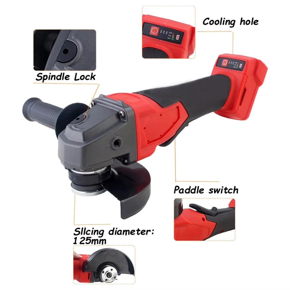 Magnitt 125mm Brushless Cordless Electric Angle With 3 Gears