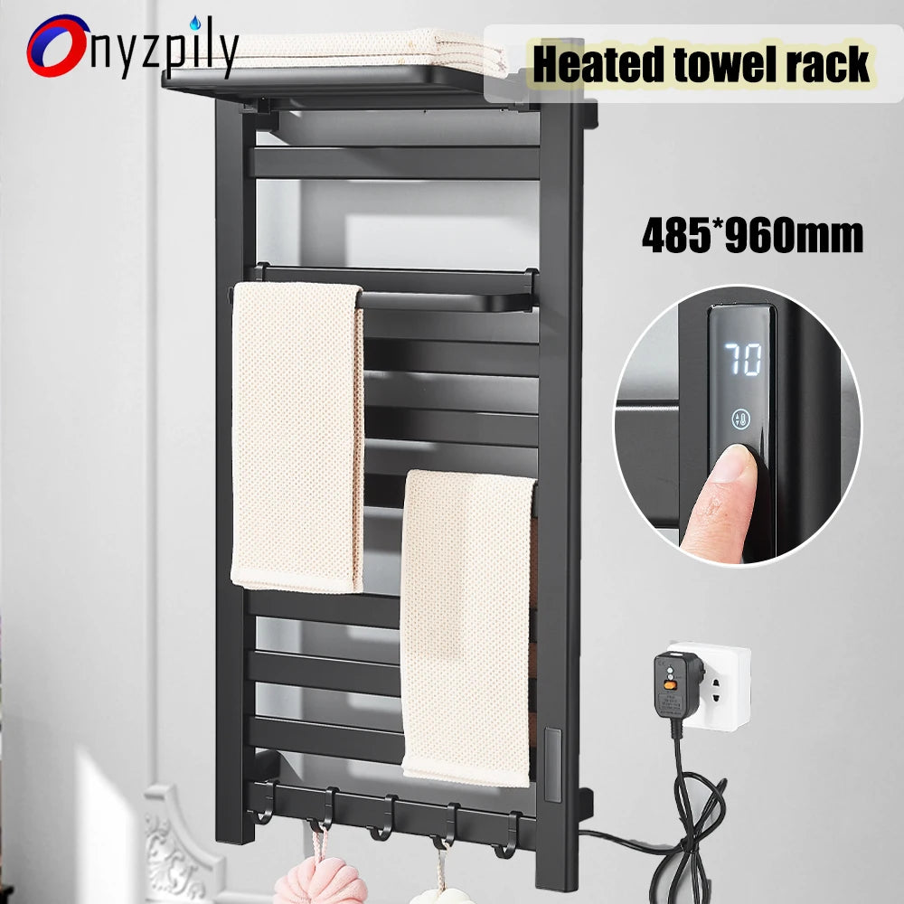 Onyzpily Digital Touch Thermostatic Heated Towel Rack