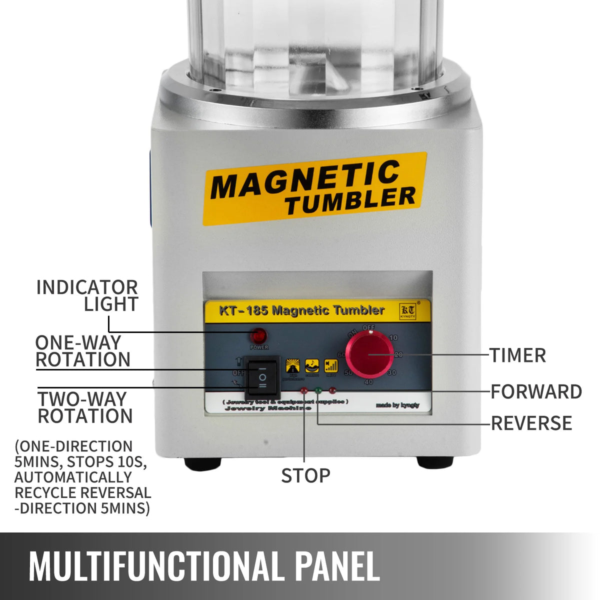 Succebuy Magnetic Tumbler Jewelry Polisher Mini Metal Finishing Machine