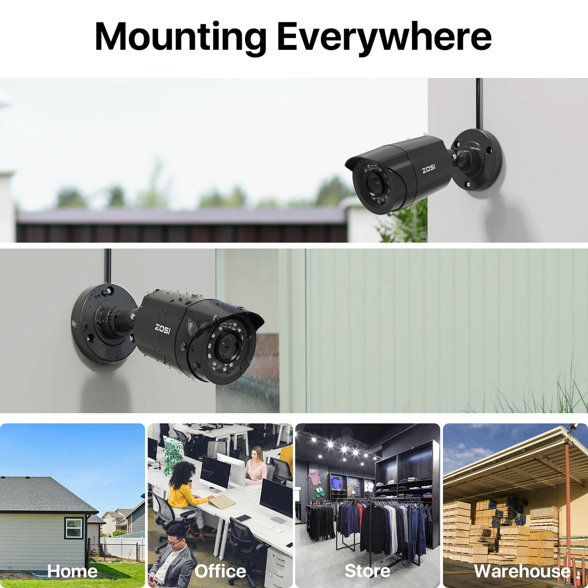Zosi 8Ch 1080P Cctv System With 2Mp Wired Camera Surveillance Kit