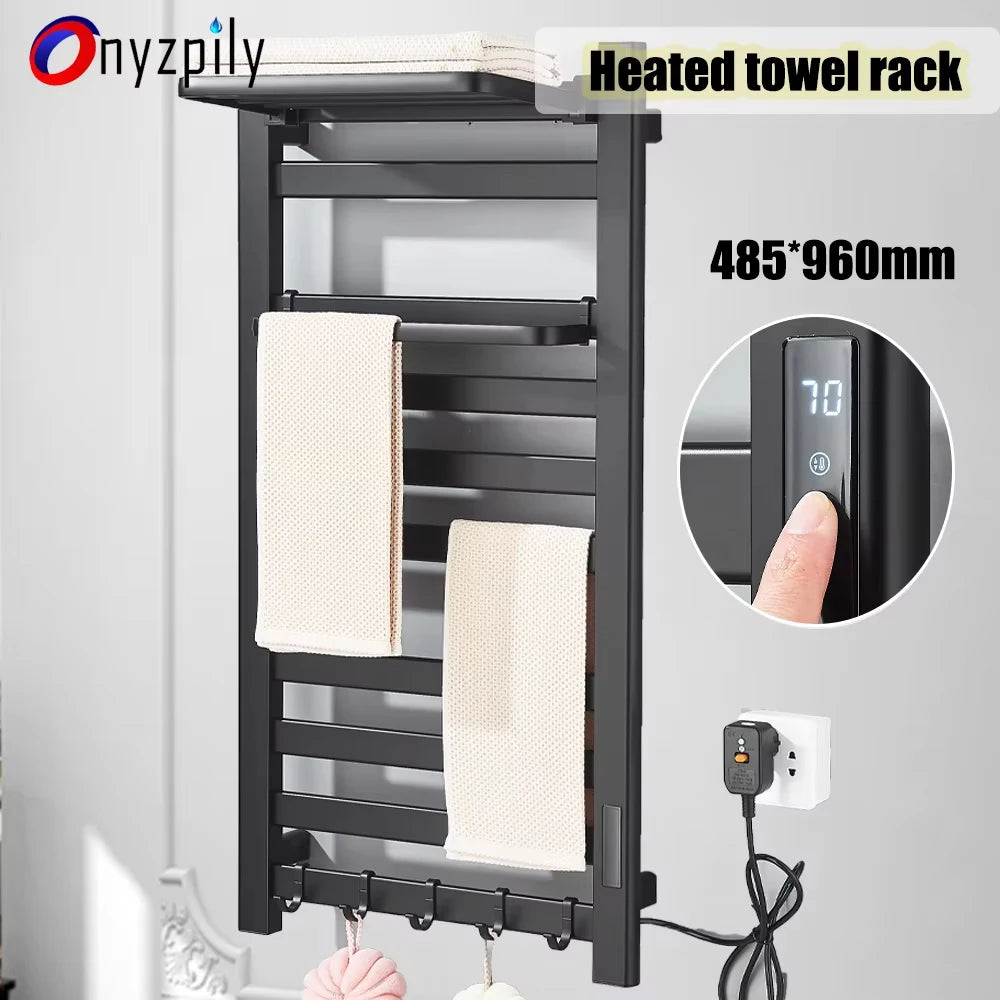 Onyzpily Digital Touch Thermostatic Heated Towel Rack