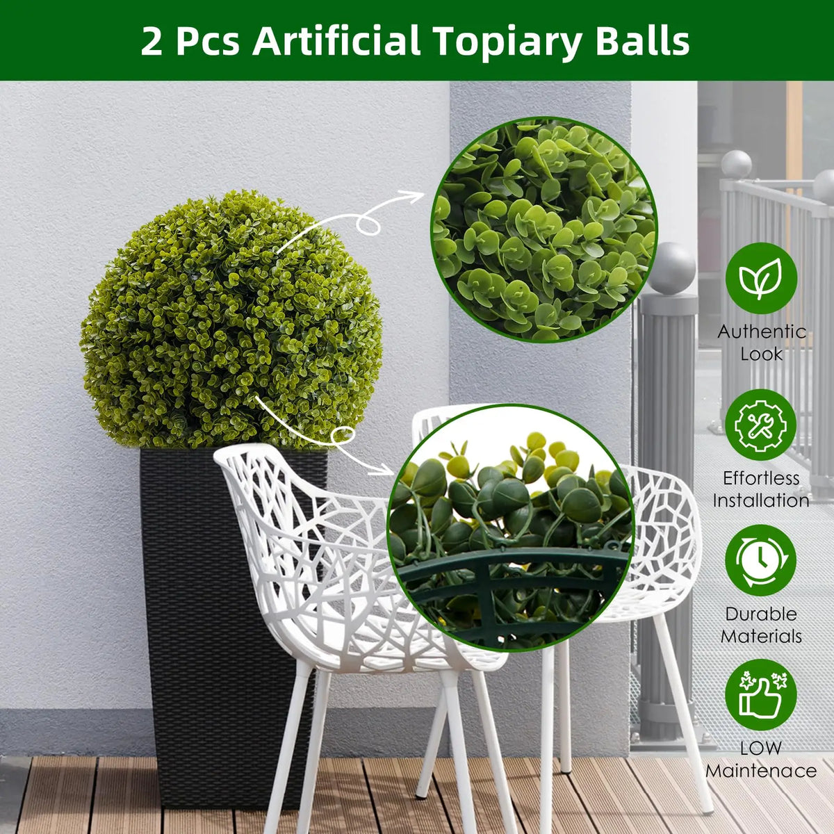 Studyset Artificial Topiary Balls For Outdoor And Wedding Decor