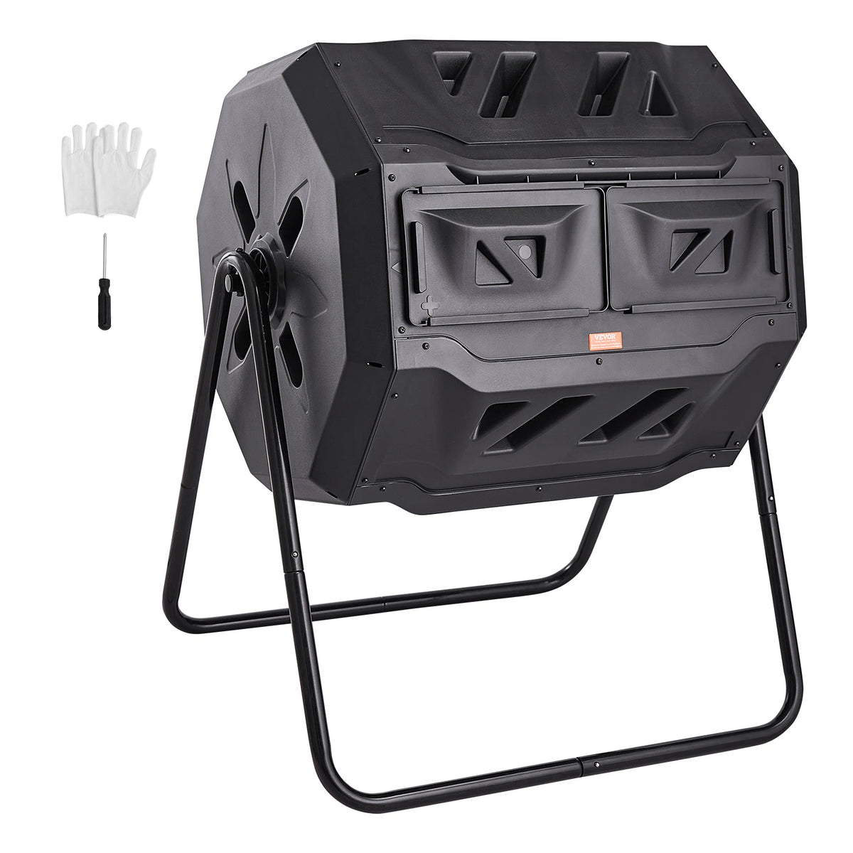 SucceBuy Dual Chamber Compost Tumbler For Home Garden BPA Free