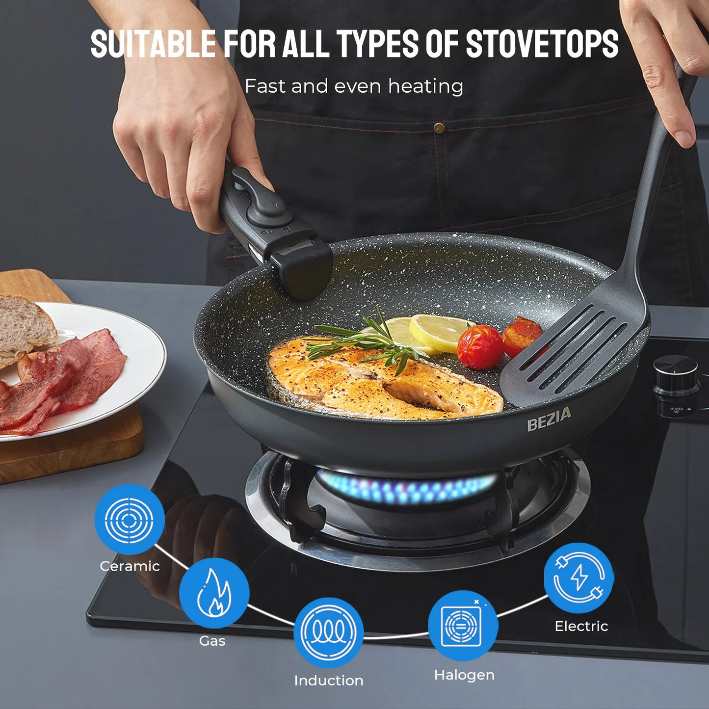 10 Piece Induction Nonstick Aluminum Cookware Set